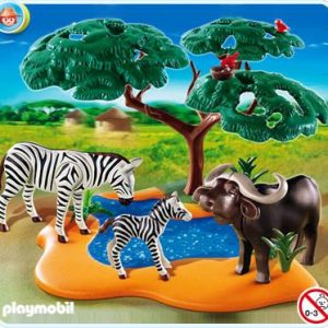 Playmobil Buffle africain avec zèbres 4828