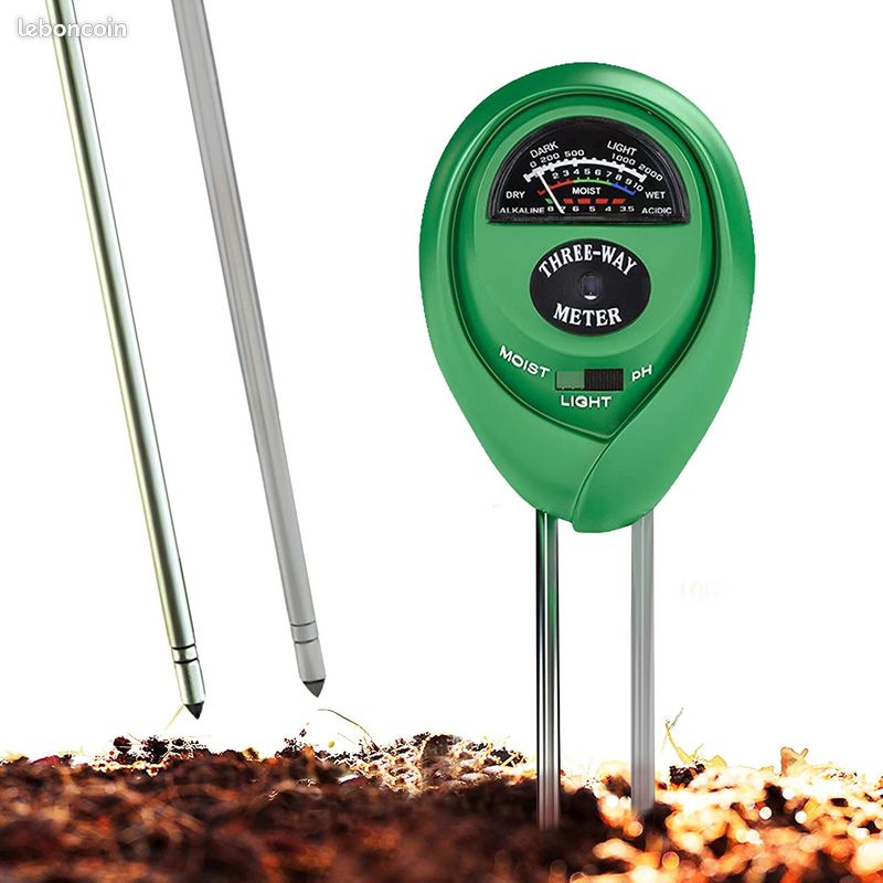 PH-mètre du sol, 3-en-1 de sol de l'humidité/Testeur de pH/feu de