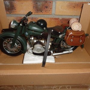 5291 –  Réplique Miniature de moto militaire neuve
