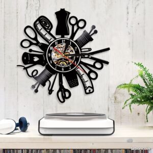 2543 –  Horloge murale 3D couture, Machine à coudre neuve