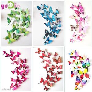 0749 – 12 papillons aimantés neufs