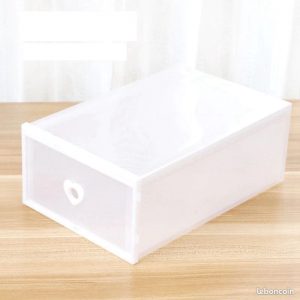 4059 –  Boîte blanche de rangement à tiroirs en plastique neuf