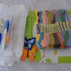 0543 – kit échevettes de fil multicolores pour les bracelets à tricoter à l’aiguille croisée de broderie neufs