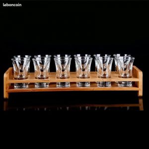 2408 –  porte-verres en bambou, plateau de service pour boissons , vin neuf