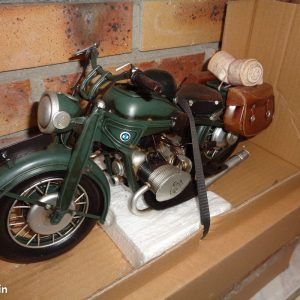 5291 –  Réplique Miniature de moto militaire neuve
