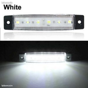 3138 –  Lampe Marqueur blanc LED pour camion remorque Caravane neuve .