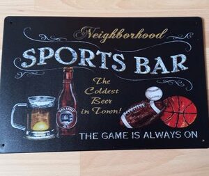 9073 Plaque Sports Bar