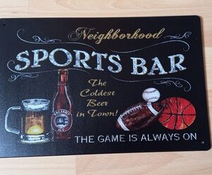 9073 Plaque Sports Bar