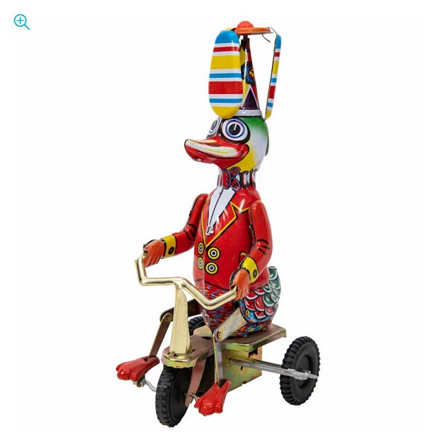 Jouet Mécanique En Métal - Poussin Mangeur De Riz à Remonter, Vintage, 5.5x4 Cm
