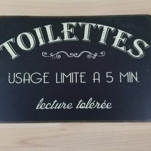 9065 Plaque humoristiques Toilettes usage limité