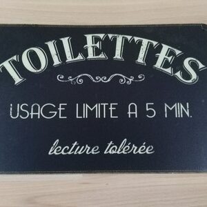 9065 Plaque humoristiques Toilettes usage limité