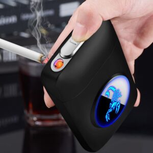 6561– Étui à Cigarettes chargeur USB briquet neuf