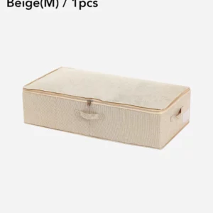 6738 – boîte de Rangement à Couvercle Plat, Beige neuve