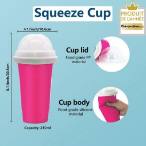 6749 – Tasse À Smoothie Magique Glacé, Tasse de Granité rose neuve