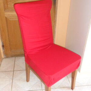 7011 – 6 housses de chaise rouge de salle à manger neuves