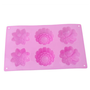 7116 – Moules à gâteaux en Silicone 3 fleurs différentes neuf