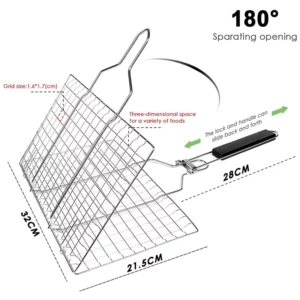 6916 – Panier de barbecue en acier inoxydable neuf