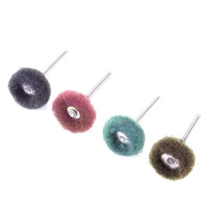 6944 – 4 mini brosses Abrasives pour outils rotatifs dremel neufs