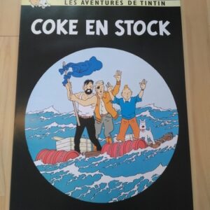 0001 – Poster Tintin Coke en stock neuf