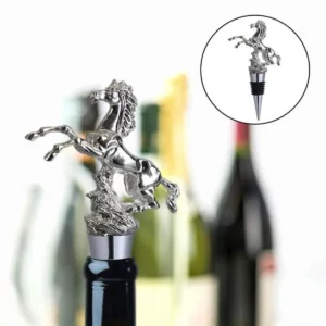 7028 – Bouchon de bouteille de vin Cheval Argent neuf