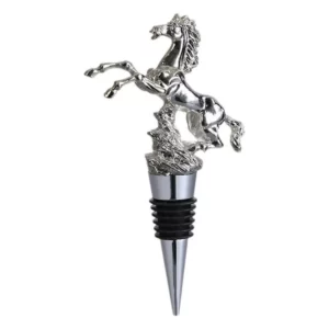 7028 – Bouchon de bouteille de vin Cheval Argent neuf