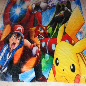 7150 – plaid couverture pokemon 160 x 130 cm neuf