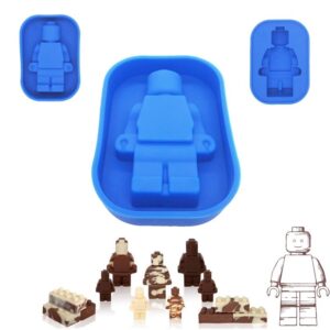 7136 – Moule Monsieur Lego en silicone bleu neuf