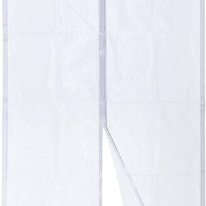 7343 – Moustiquaire Magnétique Pour Porte (90x200cm, Blanc) neuf