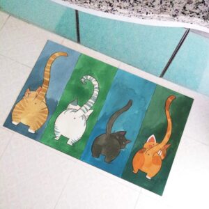 7344 – Tapis de Porte intérieur Chats 70 x 45 cm neuf