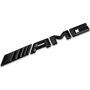 7298 – Logo emblème AMG mercedes noir en métal 3D neuf