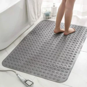 7710 – Tapis de douche antidérapant + massage double usage avec ventouse 80 x 40 cm neuf
