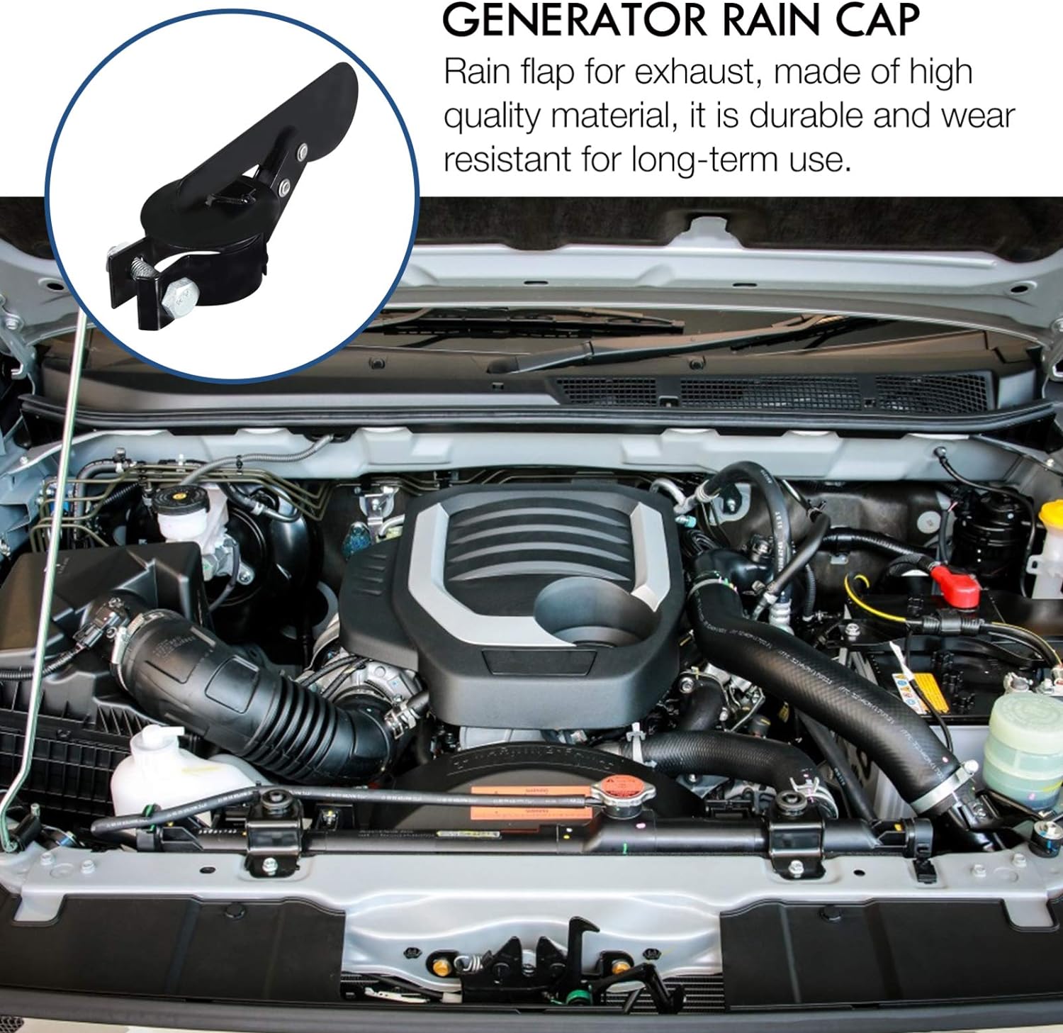 Clapet Anti-pluie 90 Mm Pour Pot D’échappement - Universel 86 à 94 Mm, Acier Galvanisé