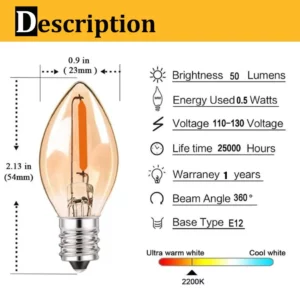 8131 – ampoule à filament vis E12 neuve