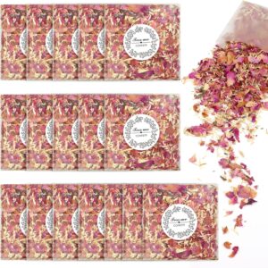 8412 – 5 Paquets confettis de Mariage, de pétales naturels neufs