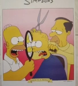 AFFICHE n° 051 – Poster Simpsons coiffeur Simpson neuf