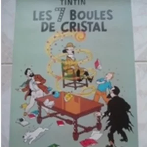 AFFICHE n° 011 – Poster Les 7 Boules de Cristal poster Tintin neuf