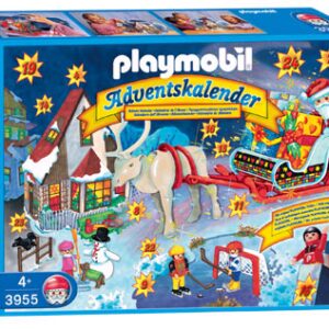 Playmobil 3955 Calendrier de l’Avent Jeux d’hiver (boite abîmée) neuf