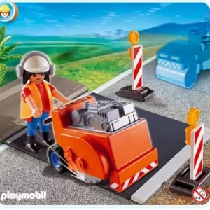 Playmobil 4044 Ouvrier avec scie à bitume neuf