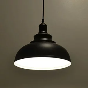 8460 – Lustre Noir Industriel Luminaire  en Métal neuf