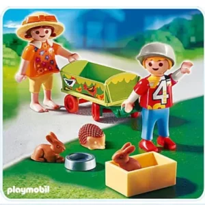 Playmobil 4349 Enfants avec chariot et petits animaux neuf