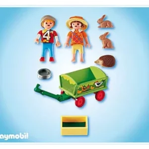 Playmobil 4349 Enfants avec chariot et petits animaux neuf