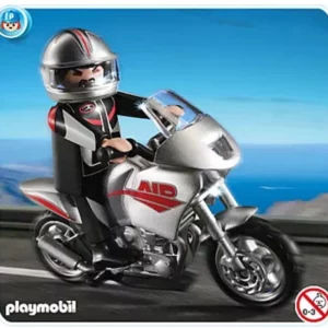 Playmobil 5117 Pilote moto argentée neuf