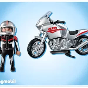 Playmobil 5117 Pilote moto argentée neuf