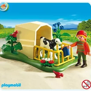 Playmobil 5124 Abri avec veau et fermière neuf