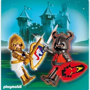 Playmobil 5815 Duo Chevalier Dragon rouge et Chevalier Licorne neuf