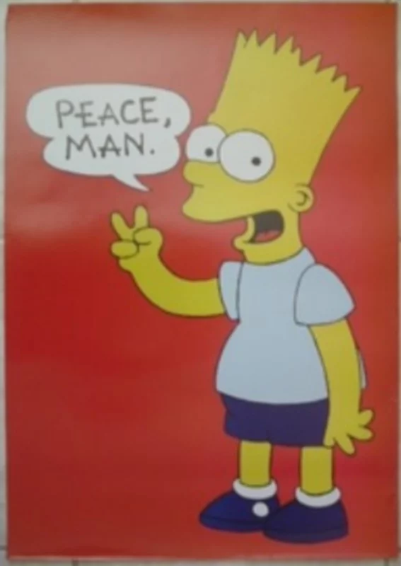 AFFICHE n° 046 – Poster Simpsons Peace man Simpson neuf – Image 2