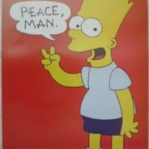 AFFICHE n° 046 – Poster Simpsons Peace man Simpson neuf