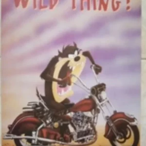 AFFICHE n° 062 – Poster Taz à moto neuf