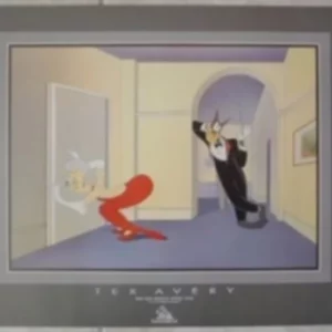 AFFICHE n° 072 – Poster Tex Avery Loup smoking neuf