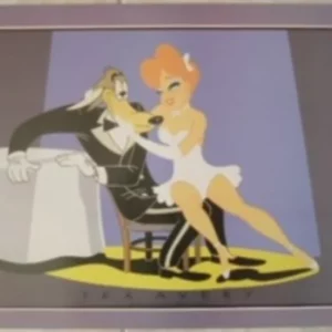 AFFICHE n° 073 –  Poster Tex Avery Loup et Pin-up neuf